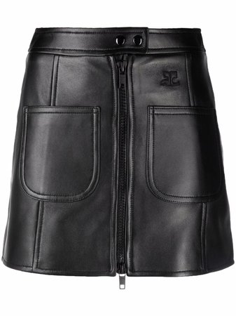Courrèges Leather Mini Skirt