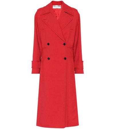 Wool-blend trench coat
