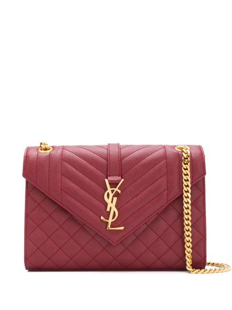 Shop Saint Laurent medium Envelope quilted crossbody bag with Express Delivery - FARFETCH