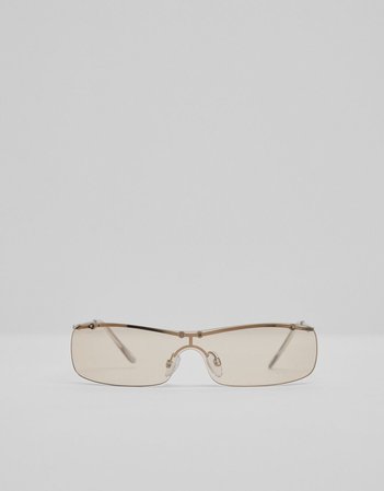 Shield sunglasses - NEW - Woman | Bershka  Silver