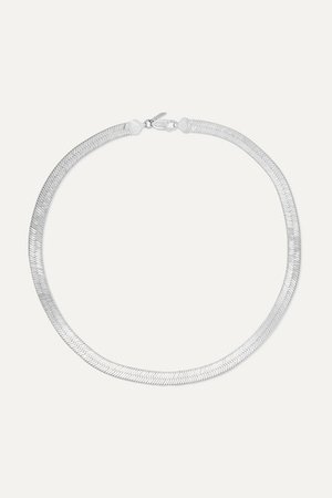 Loren Stewart | Herringbone XL silver necklace | NET-A-PORTER.COM