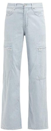Denali Striped Denim Jeans - Womens - Light Denim