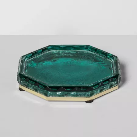 Indo Chic Green Mercury Glass Soap Dish Green - Opalhouse™ : Target