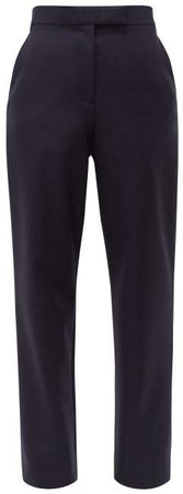 Tailored Twill Trousers - Womens - Navy