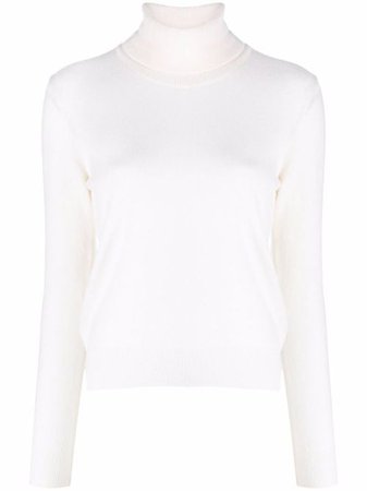 Shop Maison Margiela roll-neck wool jumper with Express Delivery - FARFETCH