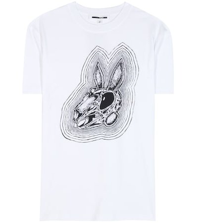 Bunnny Be Here Now printed cotton T-shirt