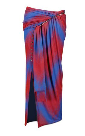 Echo-Printed Jersey Maxi Skirt By Paco Rabanne | Moda Operandi