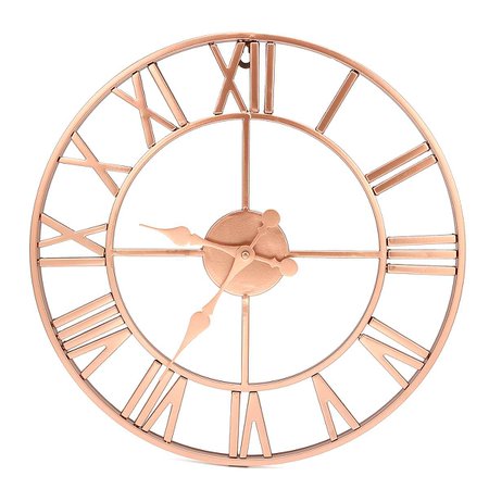 40cm Metal Rose gold & Copper Roman Openwork Silent Wall Clock Home Decor Living Room Simple Design-in Wall Clocks from Home & Garden on Aliexpress.com | Alibaba Group