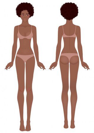 black girl body template 2