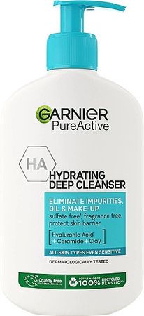 Ενυδατικό τζελ για εντατικό καθαρισμό της επιδερμίδας του προσώπου με τάση για ατέλειες - Garnier Pure Active Hydrating Deep Cleanser | Makeup.gr