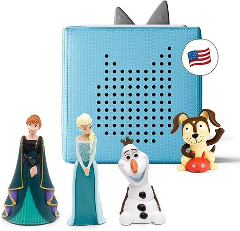 Amazon.com: Toniebox Audio Player Starter Set with Elsa, Anna, Olaf, and Playtime Puppy - Listen, Learn, and Play with One Huggable Little Box for 3+years- Pink : Toys & Games