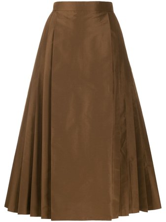 Fendi Pleated A-line Midi Skirt - Farfetch
