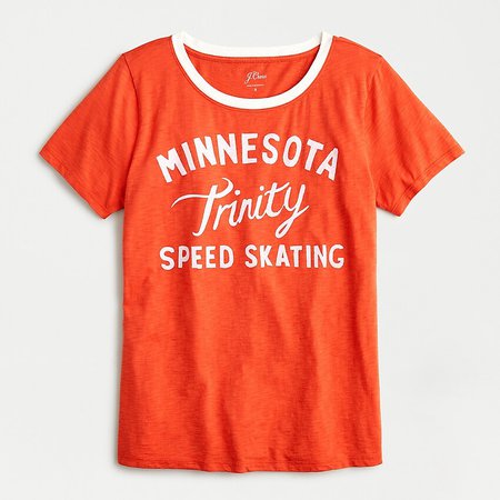 J.Crew: Winter Varsity Cotton Graphic T-shirt orange