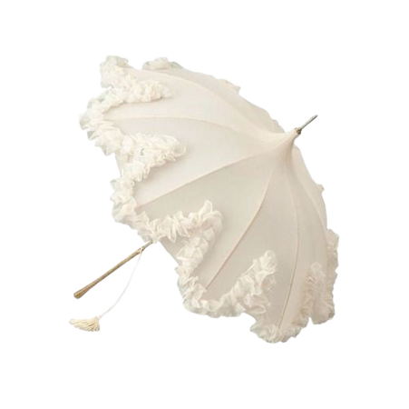 white frilly parasol - png-heaven