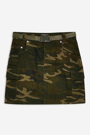 Camouflage Belt Skirt | Topshop