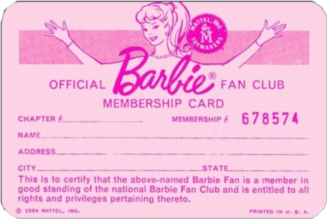 Official Barbie Fan Club Pink