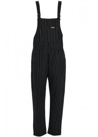 Run & Fly Black & White Pin Stripe Dungarees | Attitude Clothing
