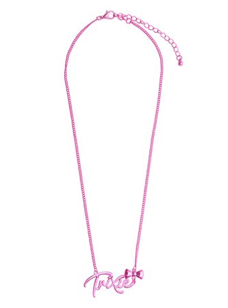 Trixie Mattel Script Bow Nameplate Necklace