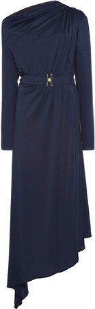 Martin Grant Asymmetric Draped Jersey Dress Size: 34
