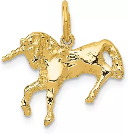 Amazon.com: Gold Unicorn Charm