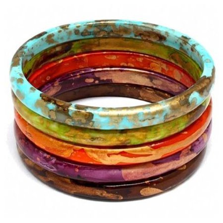 Multi Color Bangle Bracelet Set