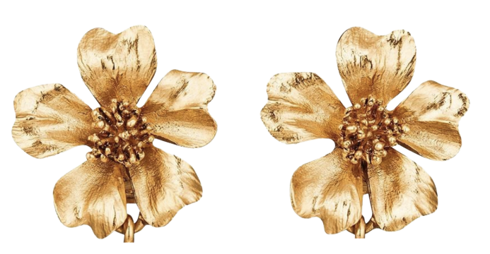 Oscar de la Renta crystal-drop flower earrings