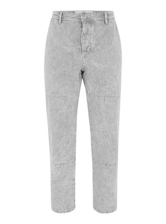 Gray And White Stripe Original Work Pants - Pants - Clothing - TOPMAN USA
