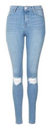 light blue ripped jeans