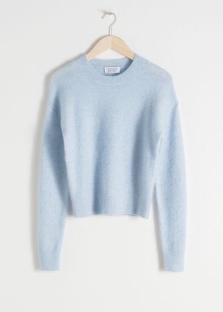 Fuzzy Sweater - Blue - Sweaters - & Other Stories