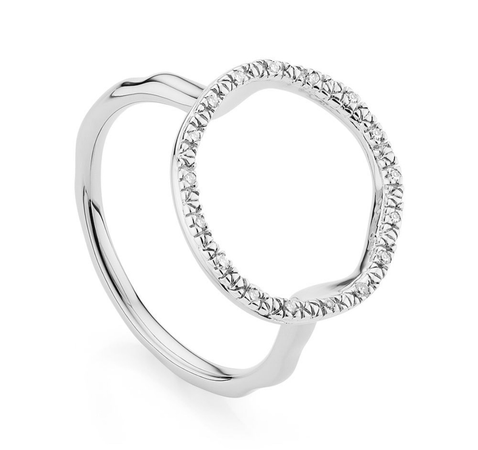 Monica Vinader rica circle diamond ring