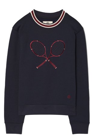 Racquet Embroidered French Terry Sweatshirt