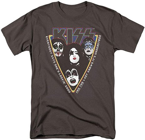 Amazon.com: KISS Strutter Song Hard Rock Glam Band T Shirt & Stickers: Clothing