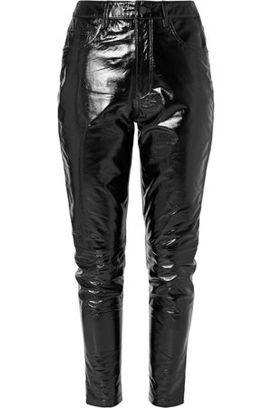 Ksubi | Dreams textured patent-leather slim-leg pants | NET-A-PORTER.COM