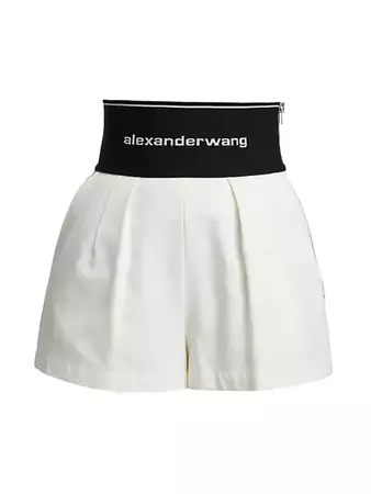 Shop Alexander Wang Banded Logo Waist Shorts | Saks Fifth Avenue