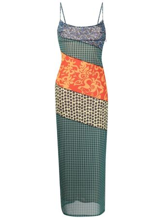 Miaou Thais Panelled Midi Dress - Farfetch