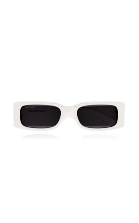 Max Narrow Square-Frame Acetate Sunglasses By Balenciaga | Moda Operandi