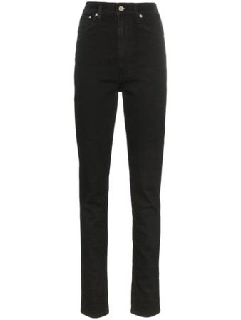 Helmut Lang Under Construction Masculine Drainpipe Low-rise Skinny Jeans In Black | ModeSens