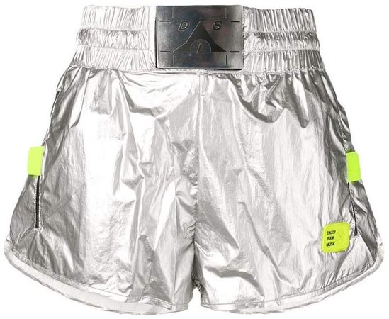 logo patch fitted shorts
