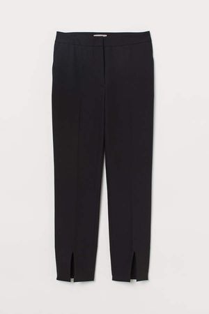 Suit Pants with Slits - Black