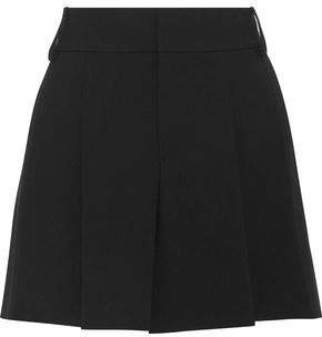 Scarlet Pleated Crepe Shorts