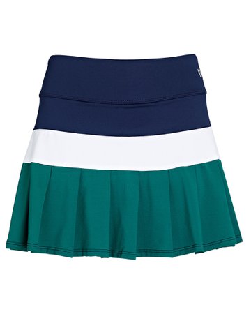 EleVen by Venus Williams Color Block Pleated Mini Skirt | INTERMIX®
