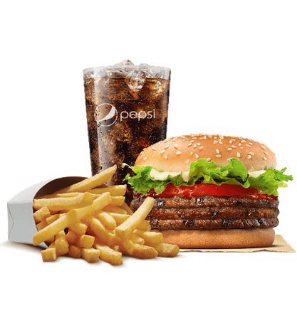Download King Whopper Hamburger Cheeseburger Fries French Burger HQ PNG Image | FreePNGImg