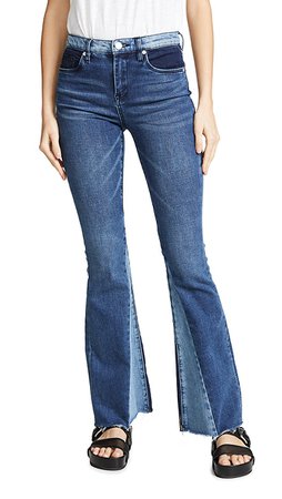 Blank Denim Patchwork Flare Jeans | SHOPBOP