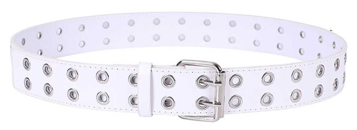 white grommet belt
