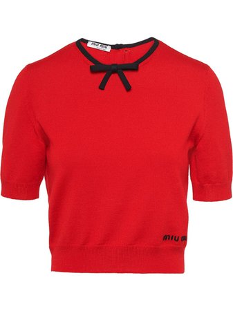 Miu Miu short sleeve pullover £530 - Buy Online - Mobile Friendly, Fast Delivery