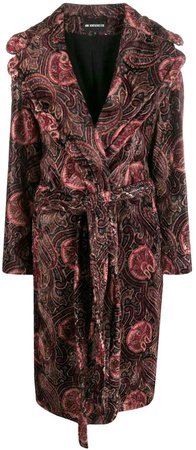 velvet paisley print coat