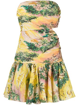Vestido corto con estampado tropical Zimmermann - Compra online - Envío express, devolución gratuita y pago seguro