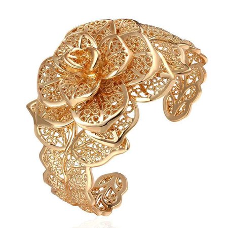 gold flower bracelets for women - Google Search