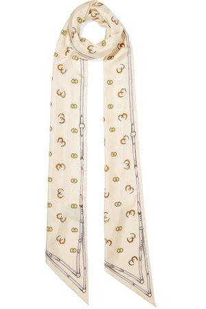 Gucci | Printed silk-twill scarf | NET-A-PORTER.COM