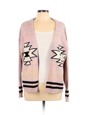 River Island 100% Acrylic Stripes Pink Cardigan Size 10 (UK) - 58% off | thredUP